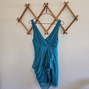 Alice + Olivia Teal Vintage Y2K Cocktail Dress